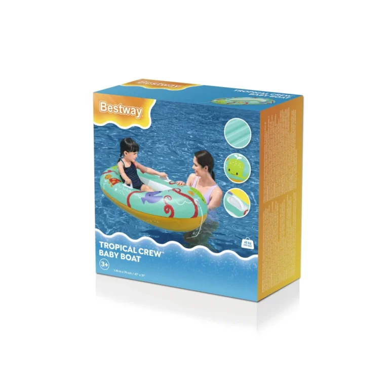 Napuhni Ponton Za Kupanje Morske životinje Za Djecu 3+ Bestway 119x79cm + Dno Na Napuhavanje 8