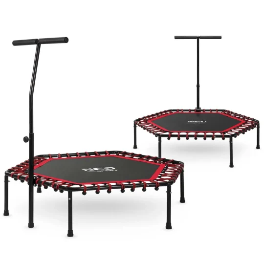 Neo Sport Fitness Trampolin S Ručkom 127 Cm, šesterokutni, Crveni 1