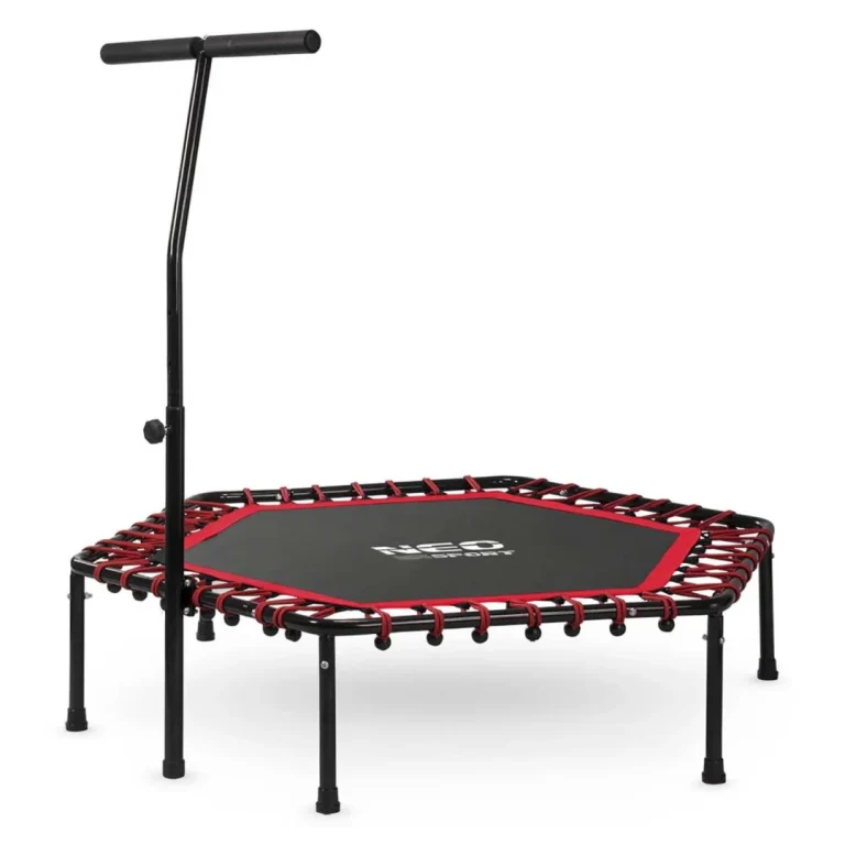Neo Sport Fitness Trampolin S Ručkom 127 Cm, šesterokutni, Crveni 2