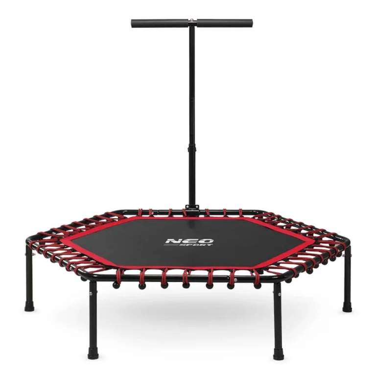 Neo Sport Fitness Trampolin S Ručkom 127 Cm, šesterokutni, Crveni 3