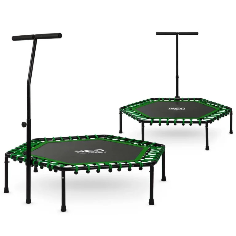 Neo Sport Fitness Trampolin S Ručkom 127 Cm, šesterokutni, Zeleni 1
