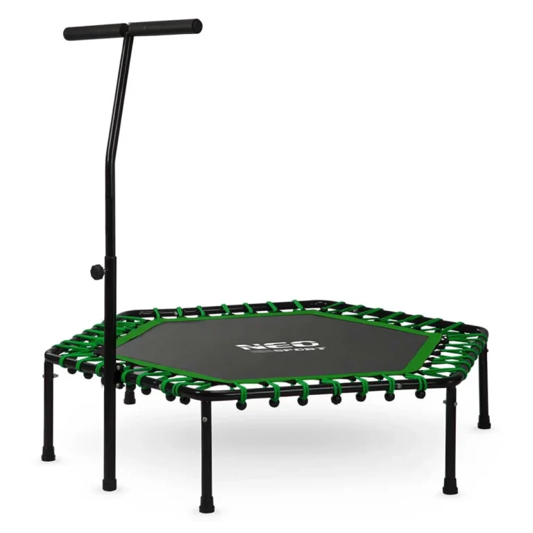Neo Sport Fitness Trampolin S Ručkom 127 Cm, šesterokutni, Zeleni 2