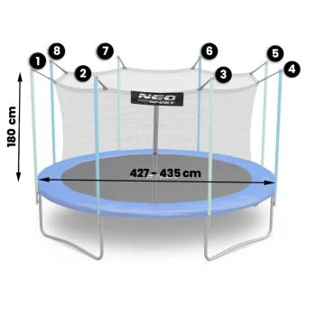 Neosport Mreža Za Unutarnju Upotrebu 435 Cm 14 Stopa 8 Kom 3