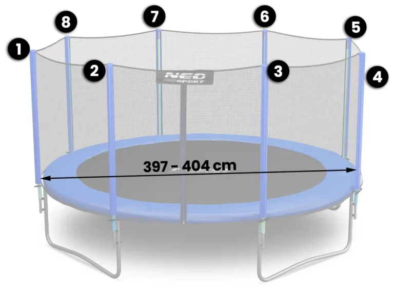 Neosport Vanjska Mreža 404 Cm 13 Stopa 8 Kom 2