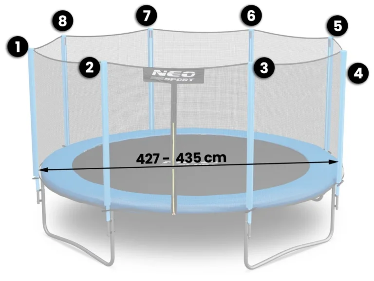 Neosport Vanjska Mreža 435 Cm 14 Stopa 8 Kom 2
