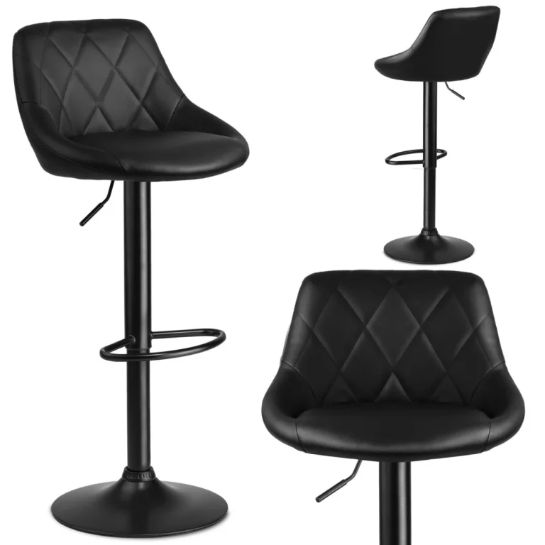 Nerra Crna Barska Stolica S Naslonom I Crnim Postoljem 1