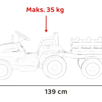 New Holland T7 Plava Prikolica Za Traktor Auto Na Akumulator 3