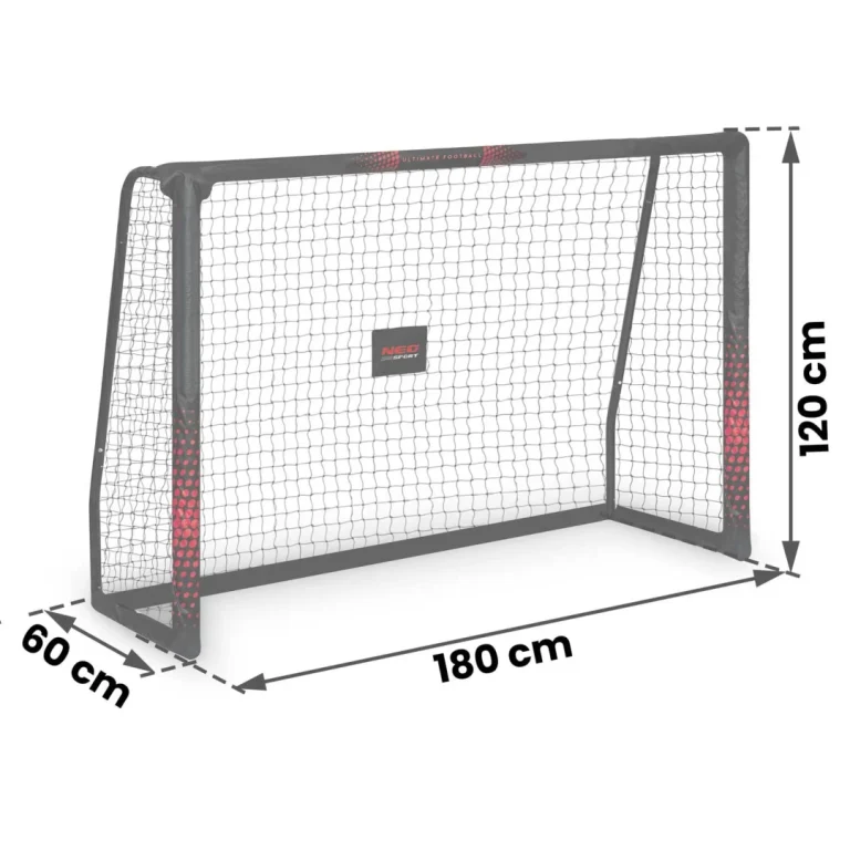 Nogometni Gol 180 X 120 X 60 Cm Ns 463 Crno Crveni 6