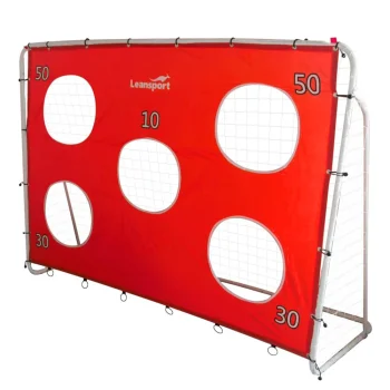 Nogometni Gol Za Trening S Podlogom Za Mete, Crveni, 213×152×75 Cm 2
