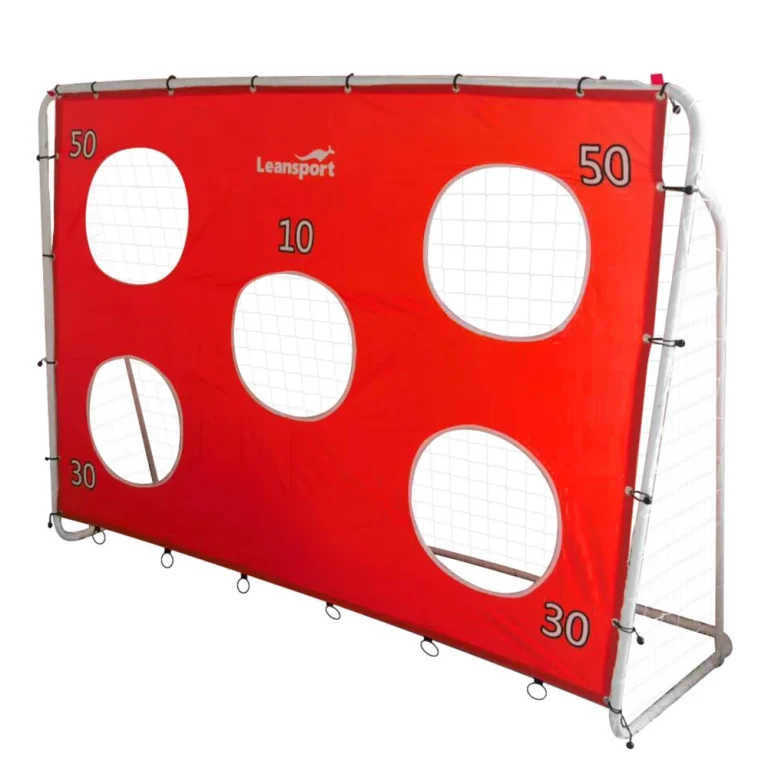Nogometni Gol Za Trening S Podlogom Za Mete, Crveni, 213×152×75 Cm 2