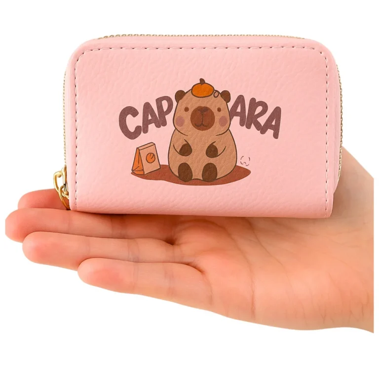 Novčanik Kapibara Dva Odjeljka Ružičasti 12,5 × 8,5 Cm 3