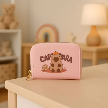Novčanik Kapibara Dva Odjeljka Ružičasti 12,5 × 8,5 Cm 6
