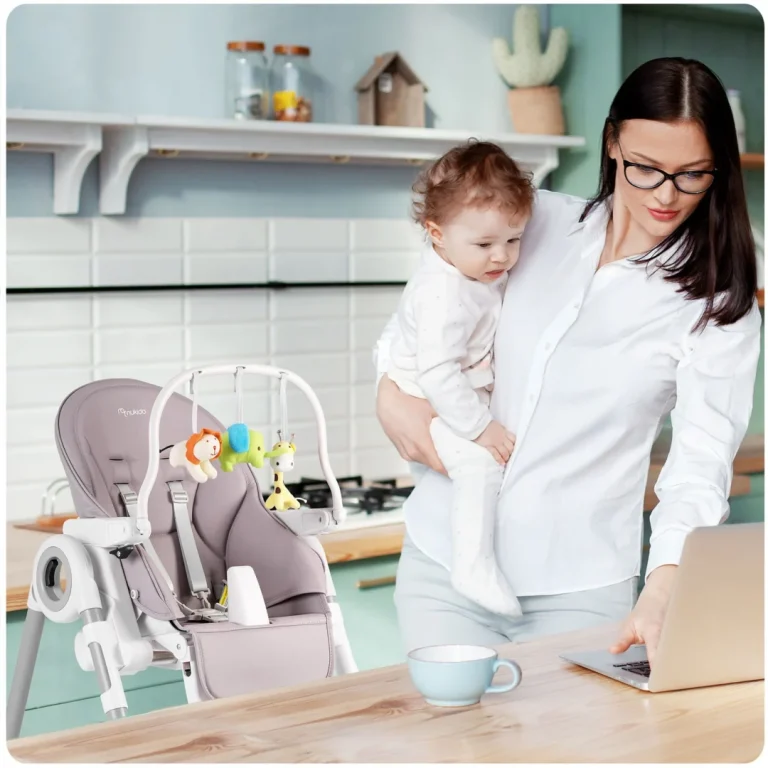 Nukido Belo Dječja Hranilica Sa Stolom I šipkom Za Igračke 12