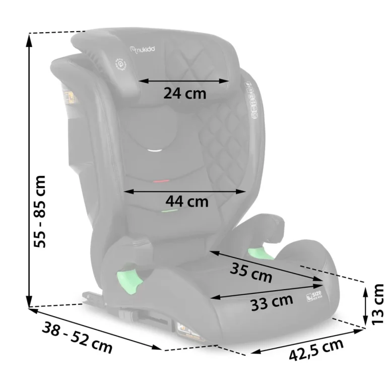 Nukido Louis Autosjedalica Crna 15 36 Kg Isofix 5