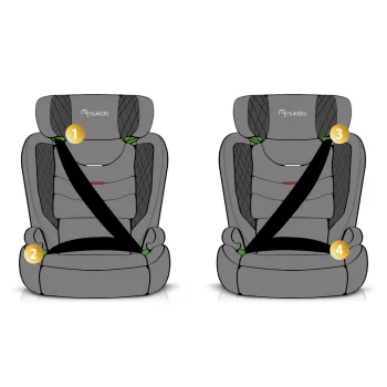 Nukido Louis Autosjedalica Crna/siva 15 36 Kg Isofix 13