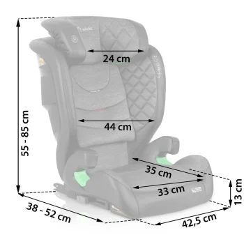 Nukido Louis Autosjedalica Crna/siva 15 36 Kg Isofix 8