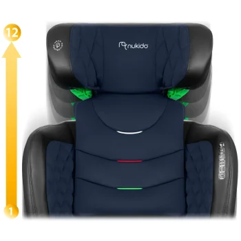 Nukido Louis Autosjedalica Crna/tamnoplava 15 36 Kg Isofix 10