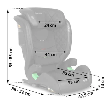 Nukido Louis Autosjedalica Crna/tamnoplava 15 36 Kg Isofix 7