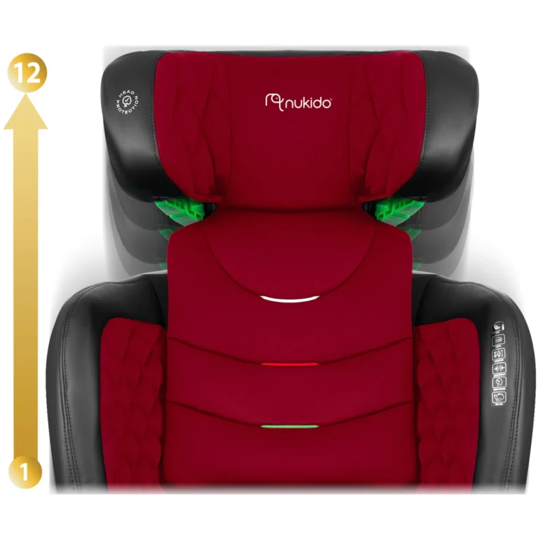 Nukido Louis Autosjedalica Crno Crvena 15 36 Kg Isofix 11