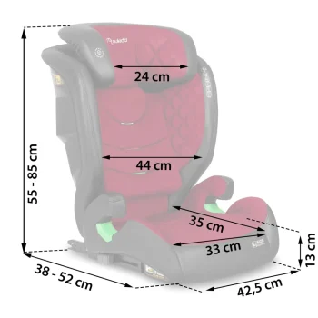 Nukido Louis Autosjedalica Crno Crvena 15 36 Kg Isofix 8