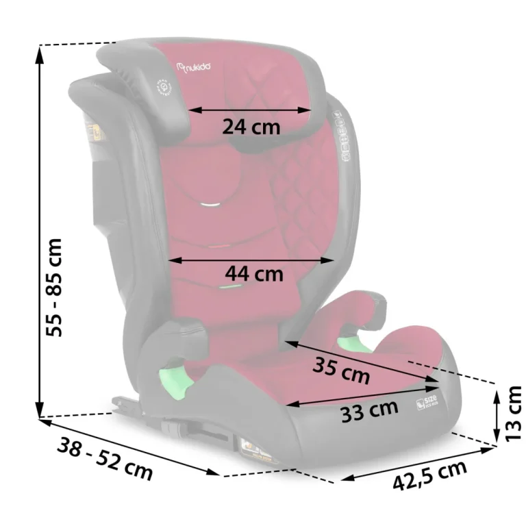 Nukido Louis Autosjedalica Crno Crvena 15 36 Kg Isofix 8