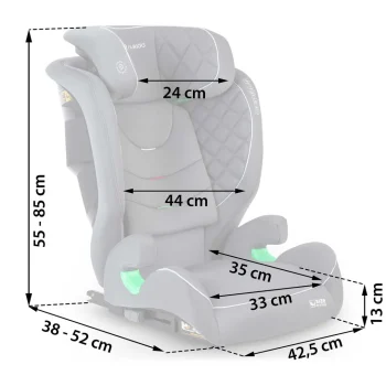 Nukido Louis Autosjedalica Siva 15 36 Kg Isofix 7