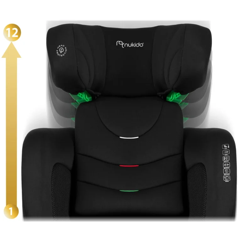 Nukido Louis Mekana Crna Autosjedalica 15 36 Kg Isofix 9