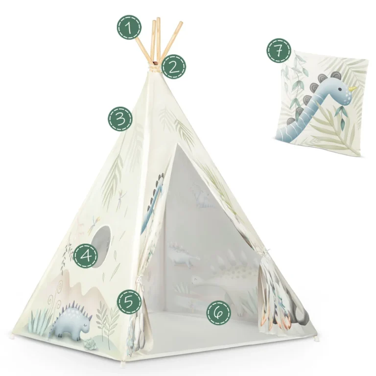 Nukido Tipi šator Za Djecu Dinosauri 10