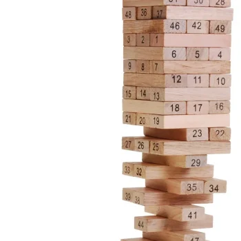 Obiteljska Arkadna Igra Jenga Za Odrasle I Djecu 3+ Drveni Toranj Od Blokova 2