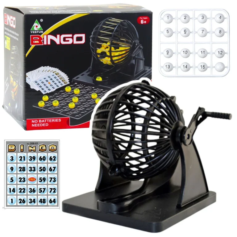 Obiteljski Bingo, Klasični Stroj Za Izvlačenje 80 Kuglica I 20 Karata 1
