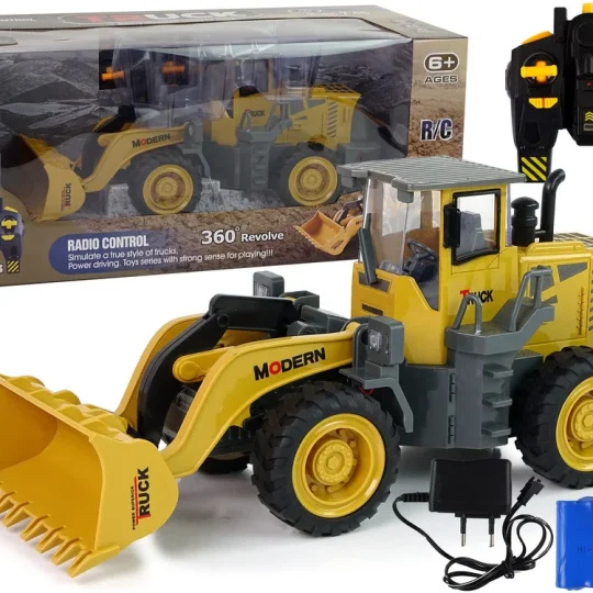 Ogroman Bager R/c Utovarivač Daljinski Upravljana Led Svjetla Rotirajuća Za 360 Stupnjeva 1