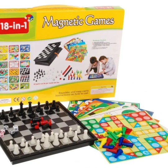 Ogroman Set 18 U 1 Magnetskih Društvenih Igara Za Djecu I Odrasle + Pribor 1