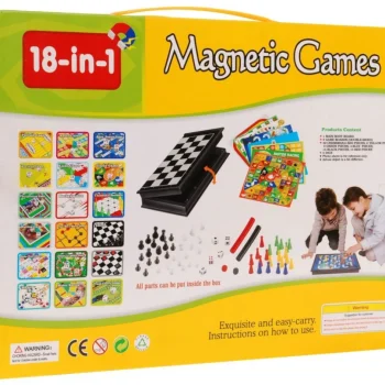 Ogroman Set 18 U 1 Magnetskih Društvenih Igara Za Djecu I Odrasle + Pribor 2