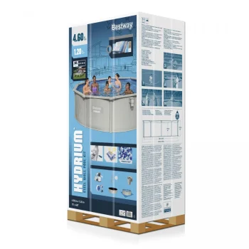 Okrugli Panelni Bazen Hydrium 460x120, 15 Ft, Bestway 8 U 1 + Pumpa Za Pijesak 9