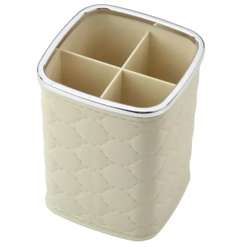 Organizator Za Kistove, četiri Pretinca, Bijeli, 12 X 9,5 Cm 2
