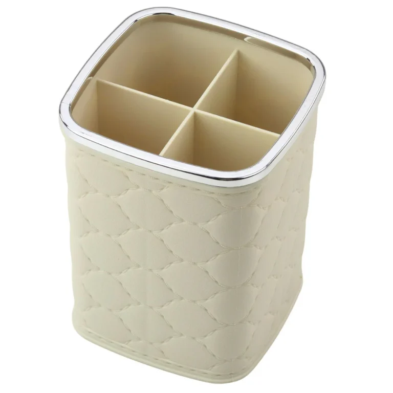 Organizator Za Kistove, četiri Pretinca, Bijeli, 12 X 9,5 Cm 2