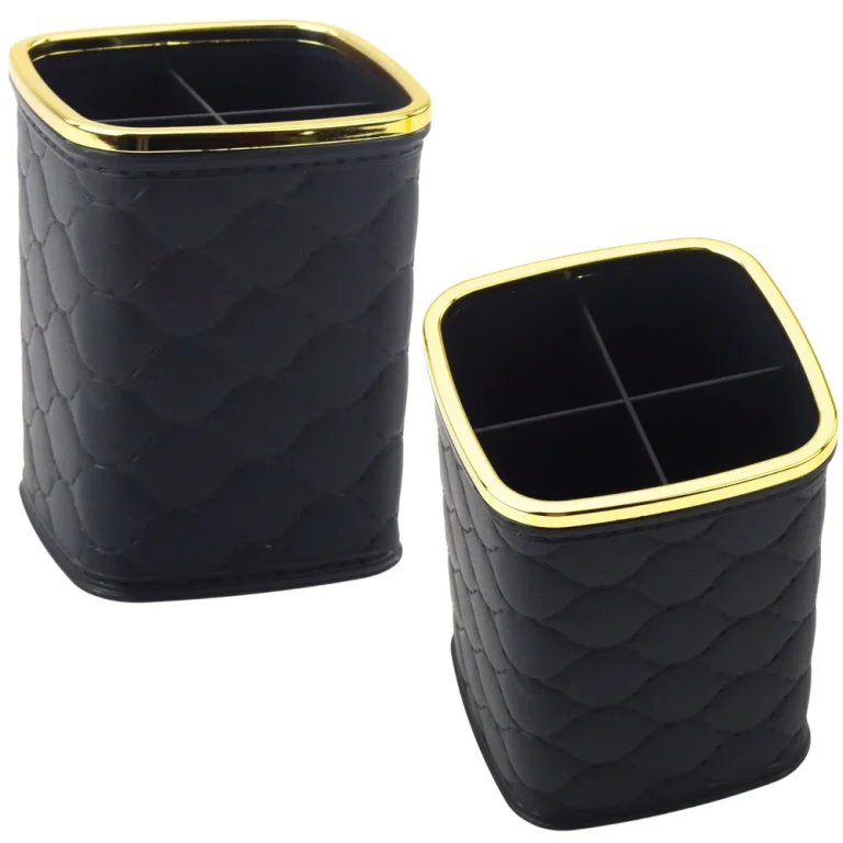 Organizator Za Kistove, četiri Pretinca, Crni, 12 X 9,5 Cm 1