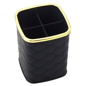 Organizator Za Kistove, četiri Pretinca, Crni, 12 X 9,5 Cm 2