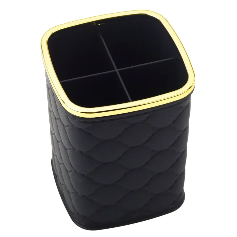 Organizator Za Kistove, četiri Pretinca, Crni, 12 X 9,5 Cm 2