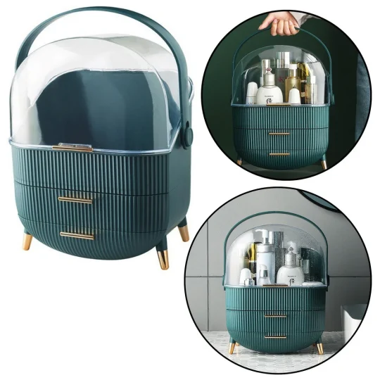 Organizator Za Kozmetiku 2 Ladice Zeleni 37 Cm 1