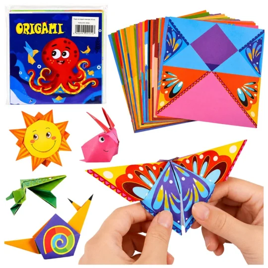 Origami Komplet S Uputama Za Izradu Papira U Boji, 100 Listova 1