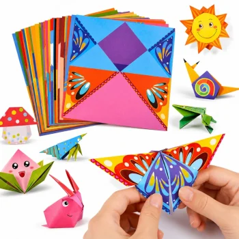 Origami Komplet S Uputama Za Izradu Papira U Boji, 100 Listova 4