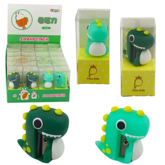 Oštrica Za Tanke Olovke, školska, Uredska, Dinosaurus, Zelena 1
