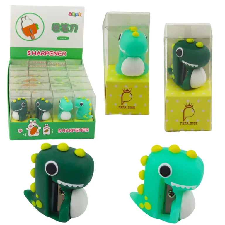 Oštrica Za Tanke Olovke, školska, Uredska, Dinosaurus, Zelena 1