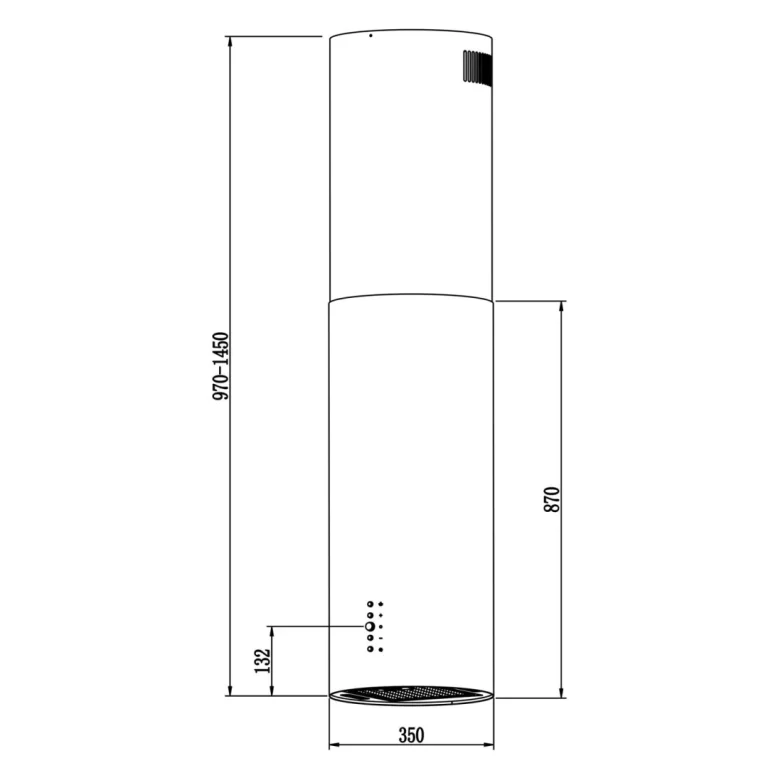 Otočna Kuhinjska Napa Berdsen Bt 221 35 Cm Crna 12