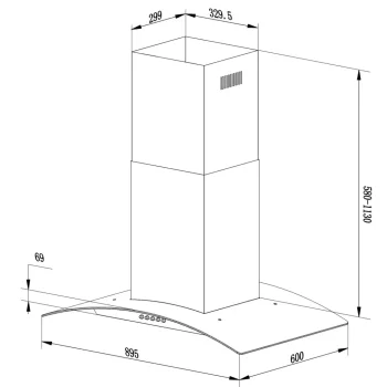 Otočna Kuhinjska Napa Berdsen Bt 224 90 Cm 10