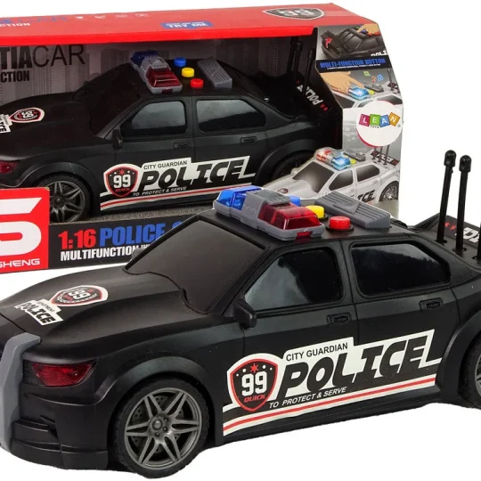 Otvaranje Prtljažnika Sportskog Automobila Policijska Svjetla Zvuči Crno 1:16 1