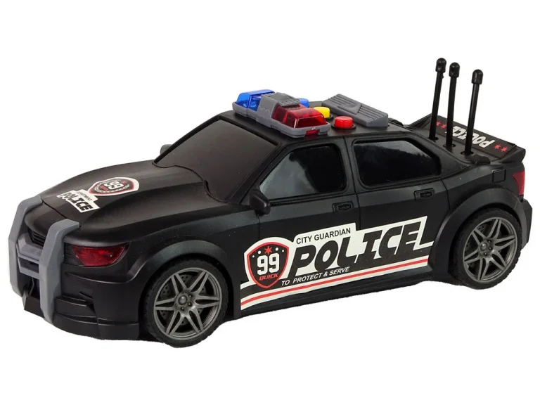 Otvaranje Prtljažnika Sportskog Automobila Policijska Svjetla Zvuči Crno 1:16 2
