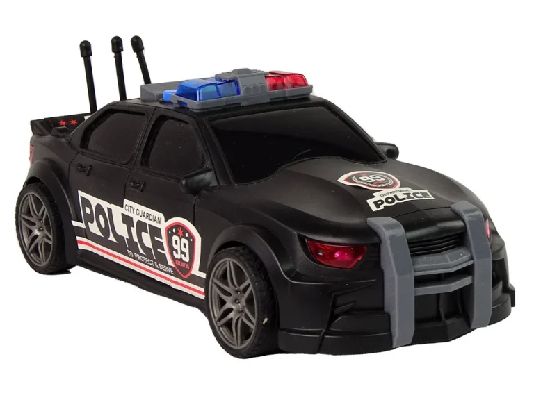 Otvaranje Prtljažnika Sportskog Automobila Policijska Svjetla Zvuči Crno 1:16 4