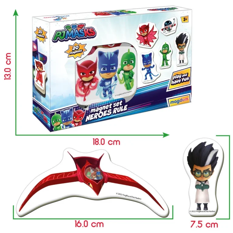 Pj Masks Magnetski Set, 20 Magneta, Me 5031 32 5